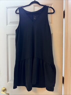 a new day Black Sleeveless V-Neck Tiered Dress